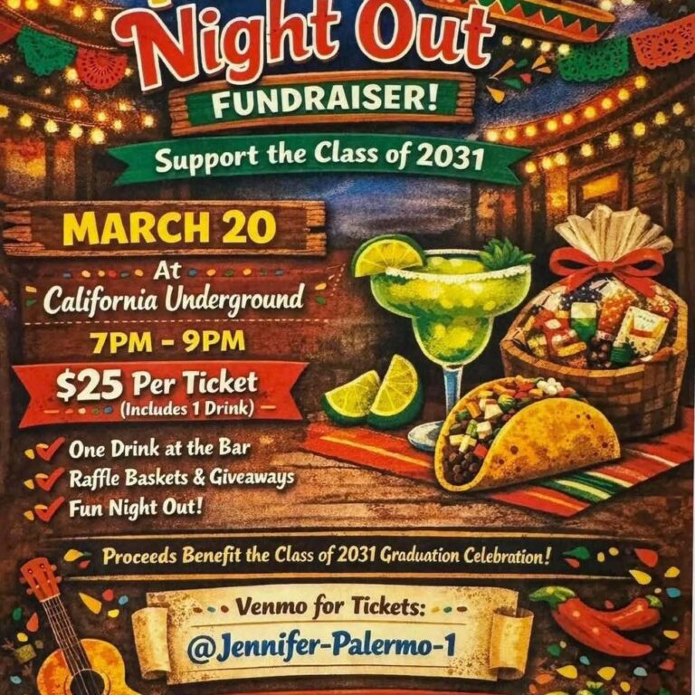 Parent’s Night Out – Fundraiser (Class of 2031) Tonight